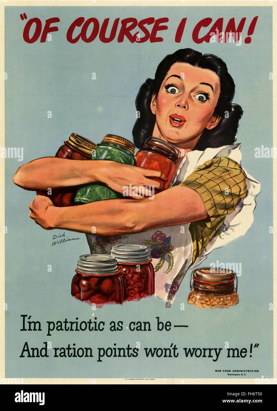 Conservation Food Canning  - US Propaganda Poster - WWII Stock Photo