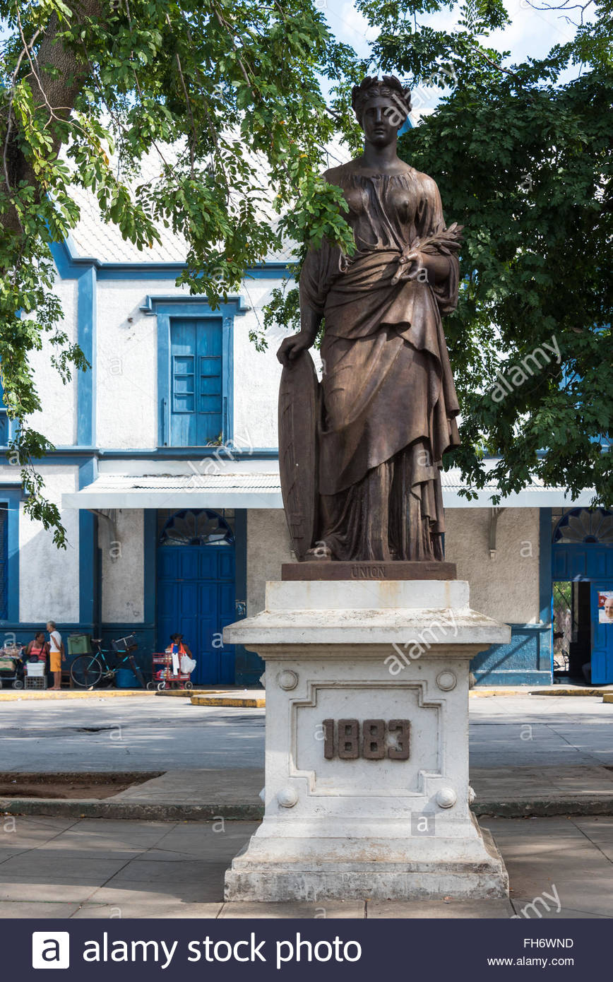 Old Statue Or Sculpture Outside The Omnibus Station Or Bus Station