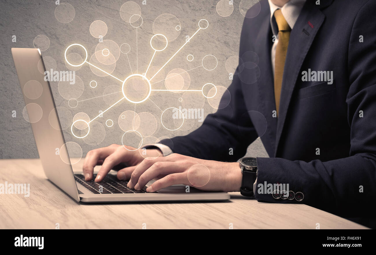 Science worker typing on laptop computer Stock Photo - Alamy