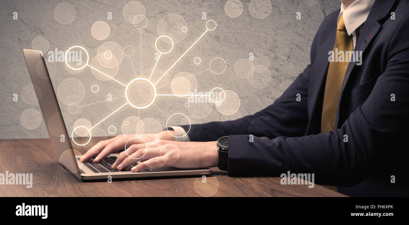 Science worker typing on laptop computer Stock Photo - Alamy