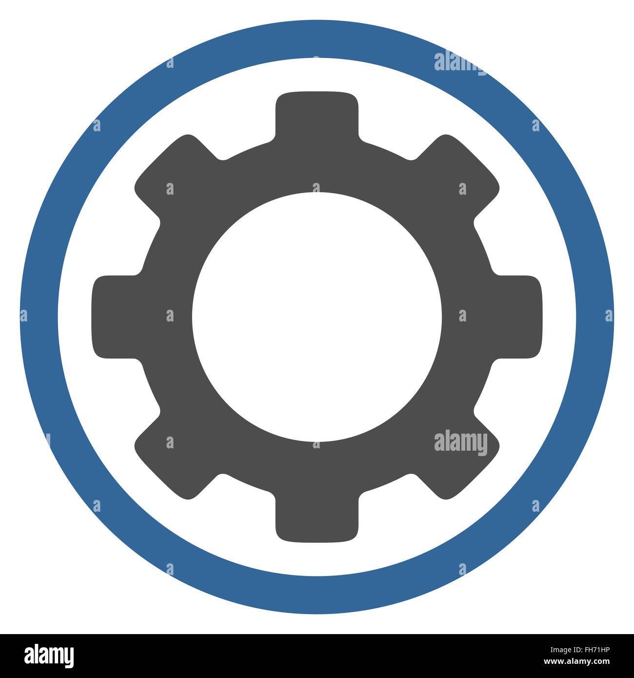Gear Flat Icon Stock Photo - Alamy