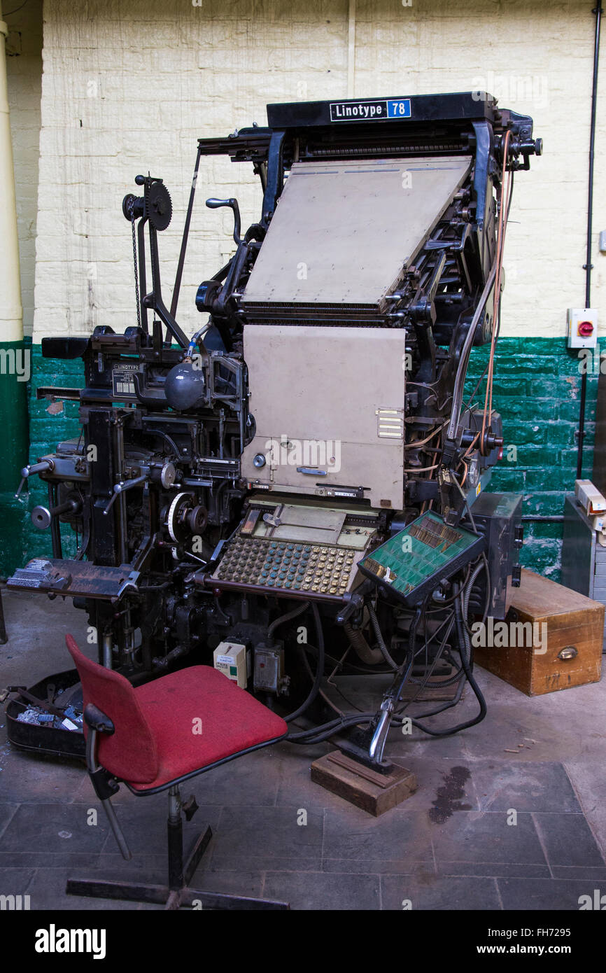 The Printing Gallery at Bradford Industrial Museum, West Yorkshire, UK
