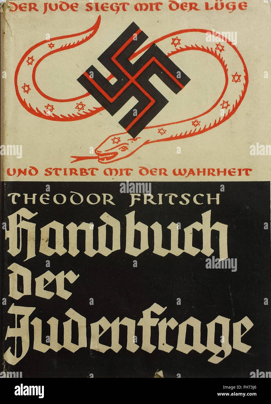 Theodor Fritsch -  Handbuch der Judenfrage- German Nazi Propaganda Book - WWII Stock Photo
