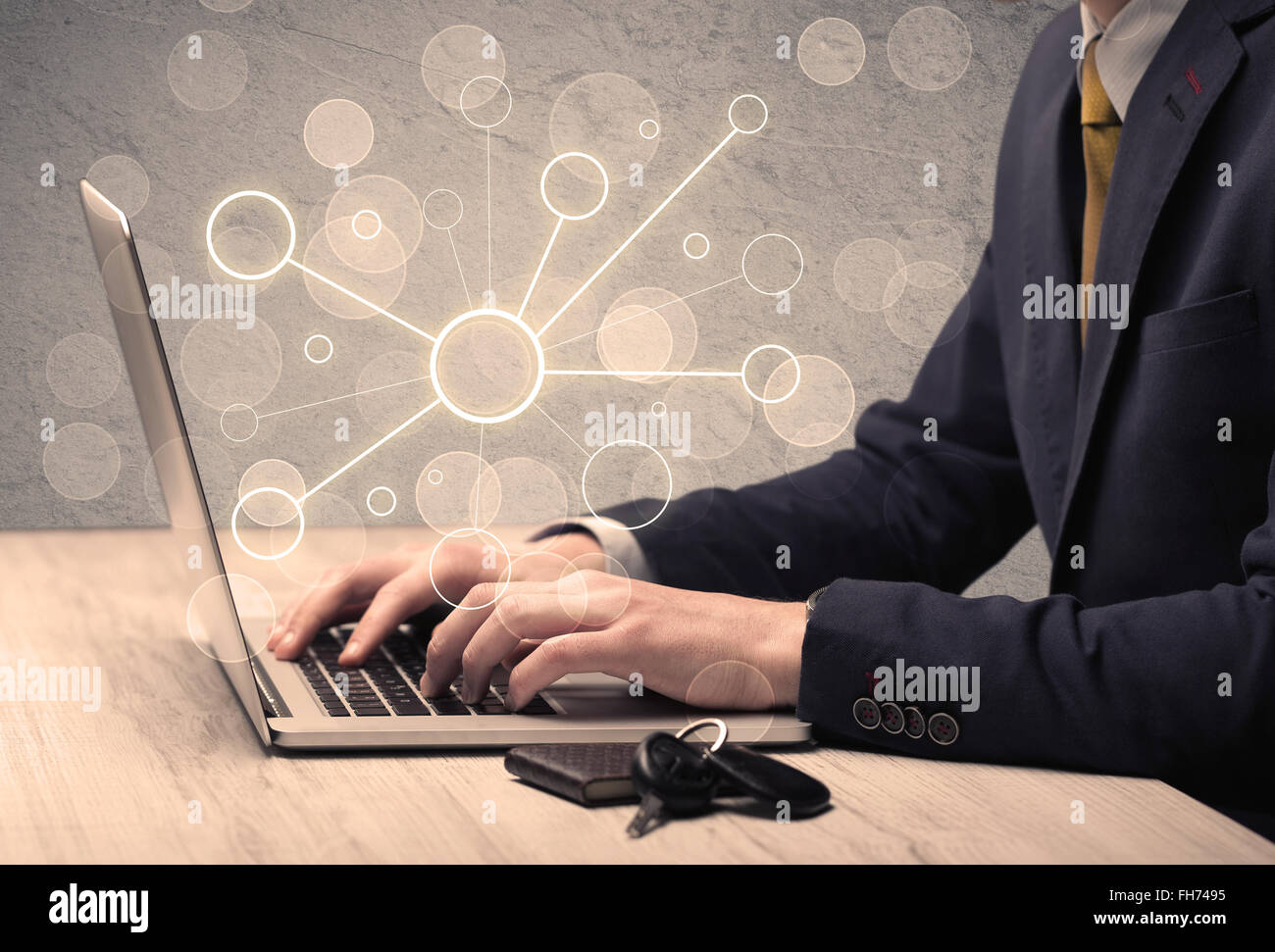 Science worker typing on laptop computer Stock Photo - Alamy