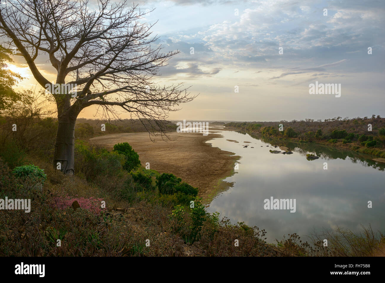 View on Save River, Zimbabwe Stock Photo