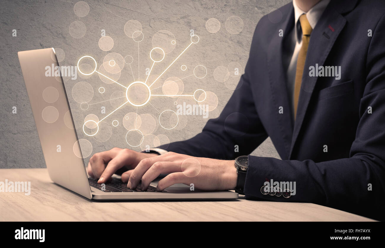 Science worker typing on laptop computer Stock Photo - Alamy
