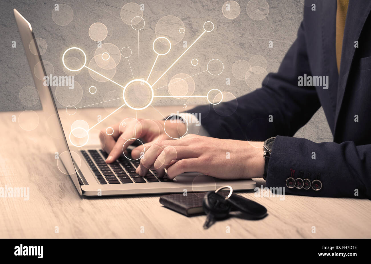 Science worker typing on laptop computer Stock Photo - Alamy