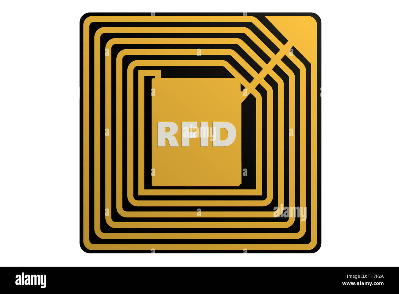 RFID tag isolated on white background Stock Photo