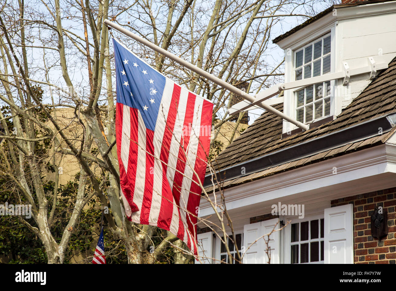 The historic home of Betsy Ross, the creator of the United States Flag