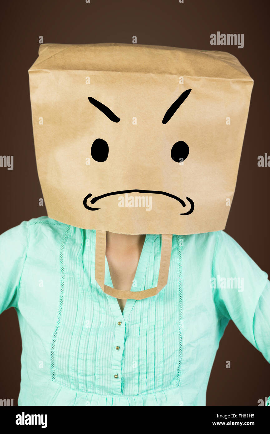 Head in a paper bag Stock Photo - Alamy