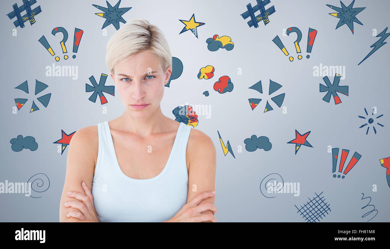 Furious blonde woman crossed arms hi-res stock photography and images ...