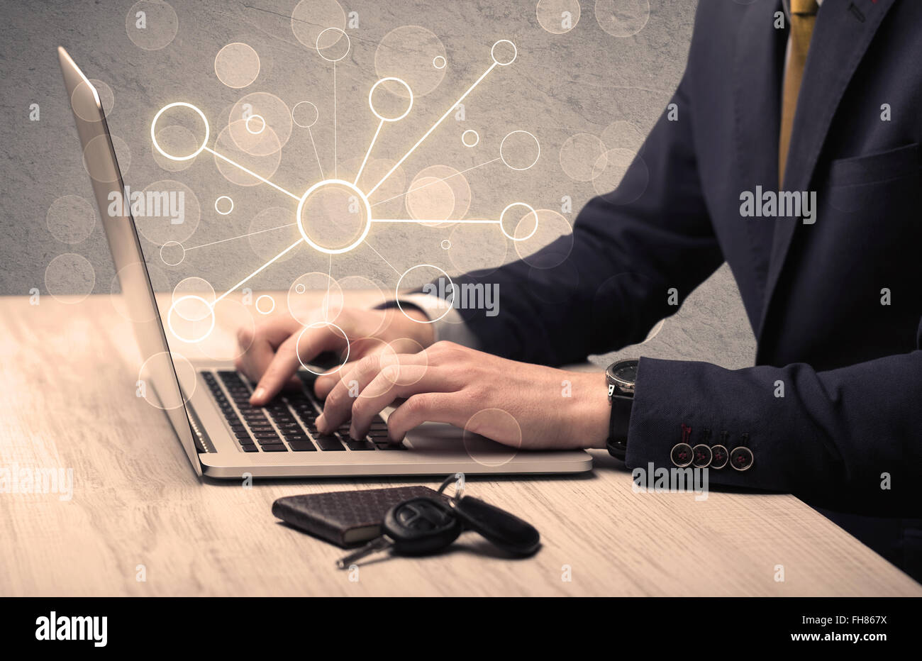 Science worker typing on laptop computer Stock Photo - Alamy