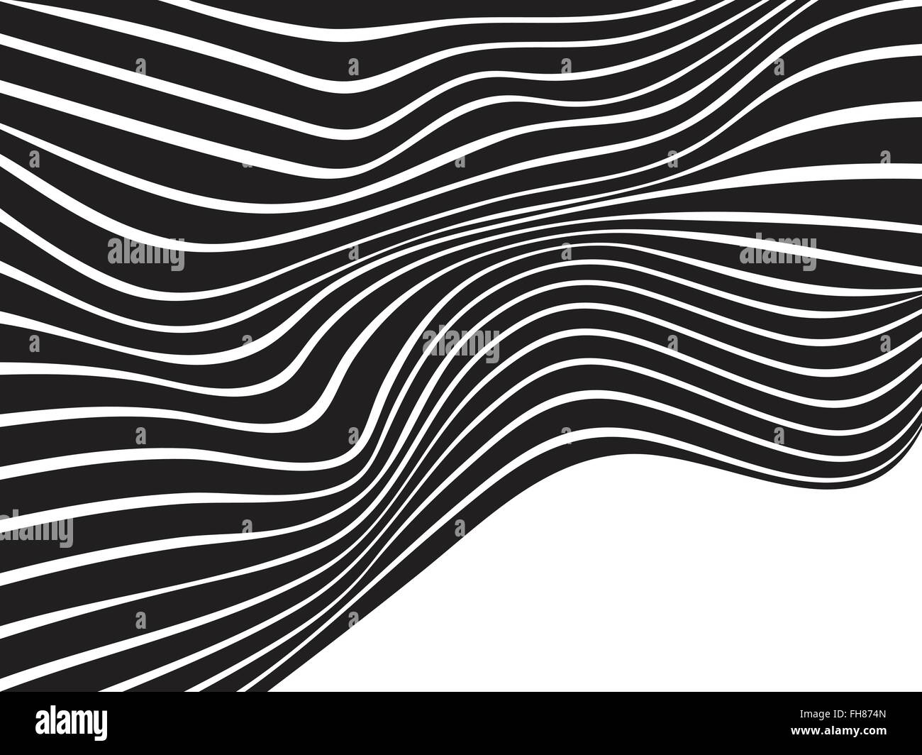 black and white mobious wave stripe optical design Stock Vector Image ...
