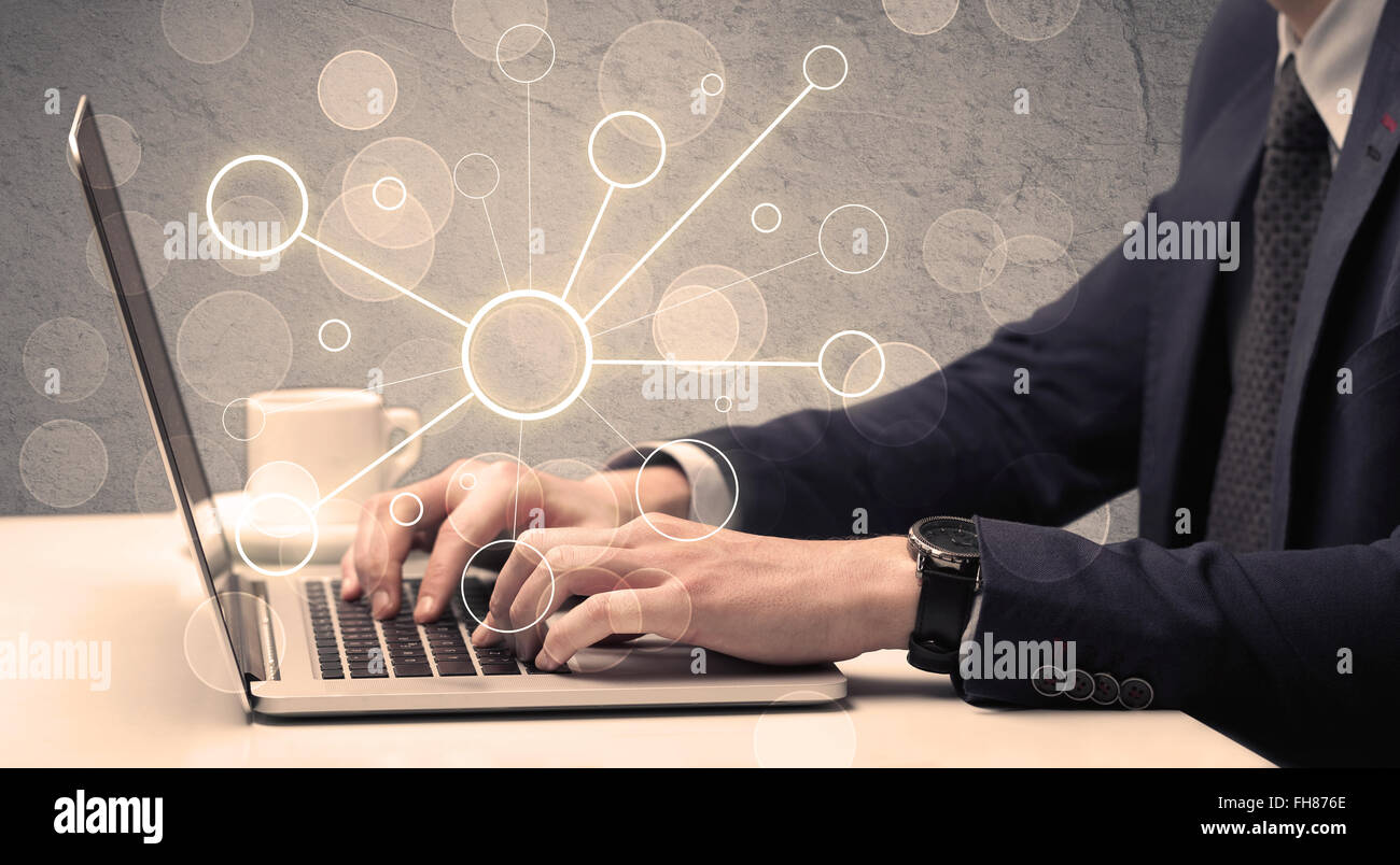 Science worker typing on laptop computer Stock Photo - Alamy