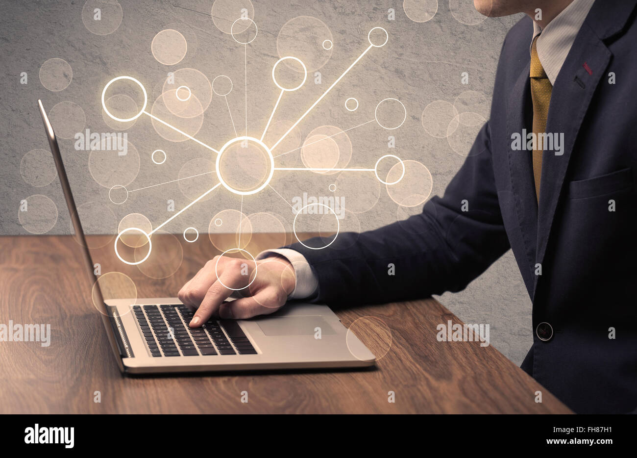 Science worker typing on laptop computer Stock Photo - Alamy
