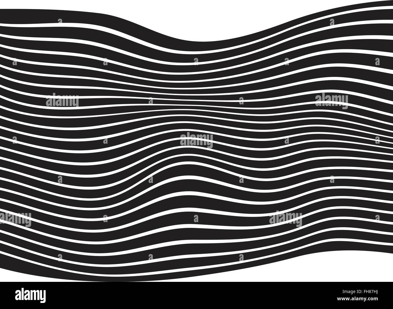 black and white mobious wave stripe optical design Stock Vector Image ...