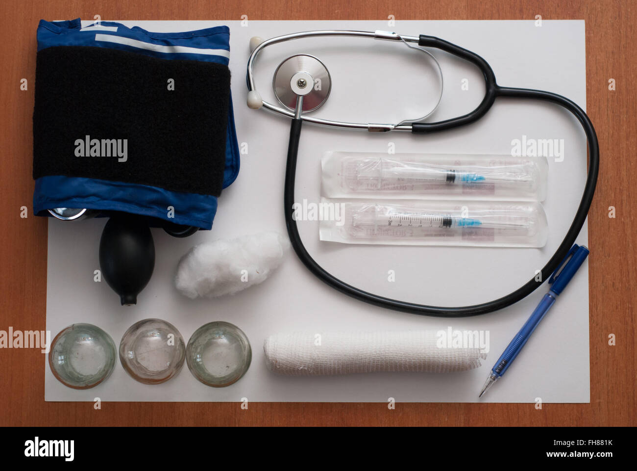 Medical supplies and equipment on a white background Stock Photo Alamy