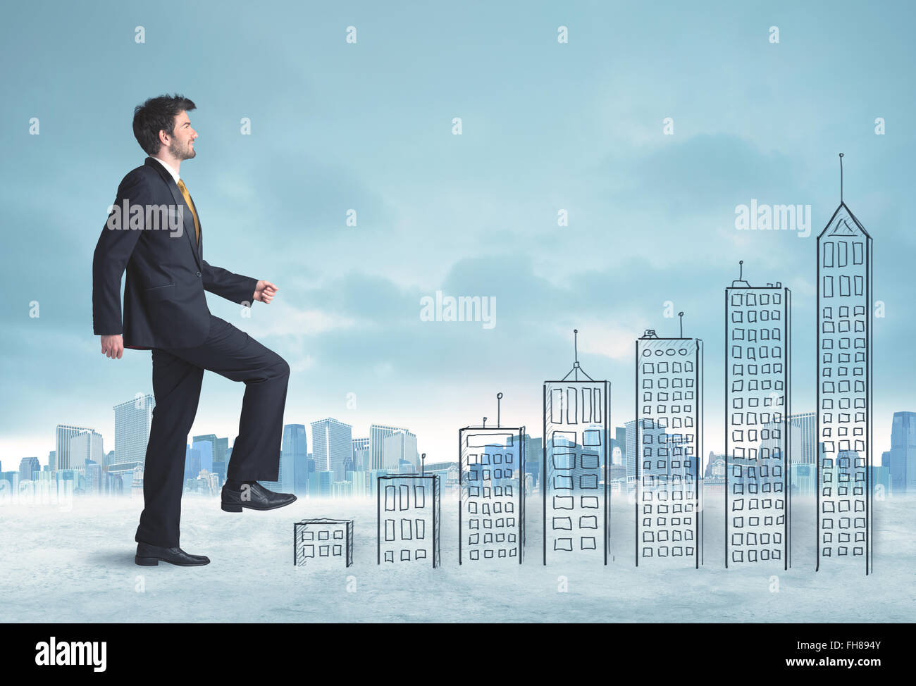 Stairs rise staircase up steps hi-res stock photography and images - Alamy
