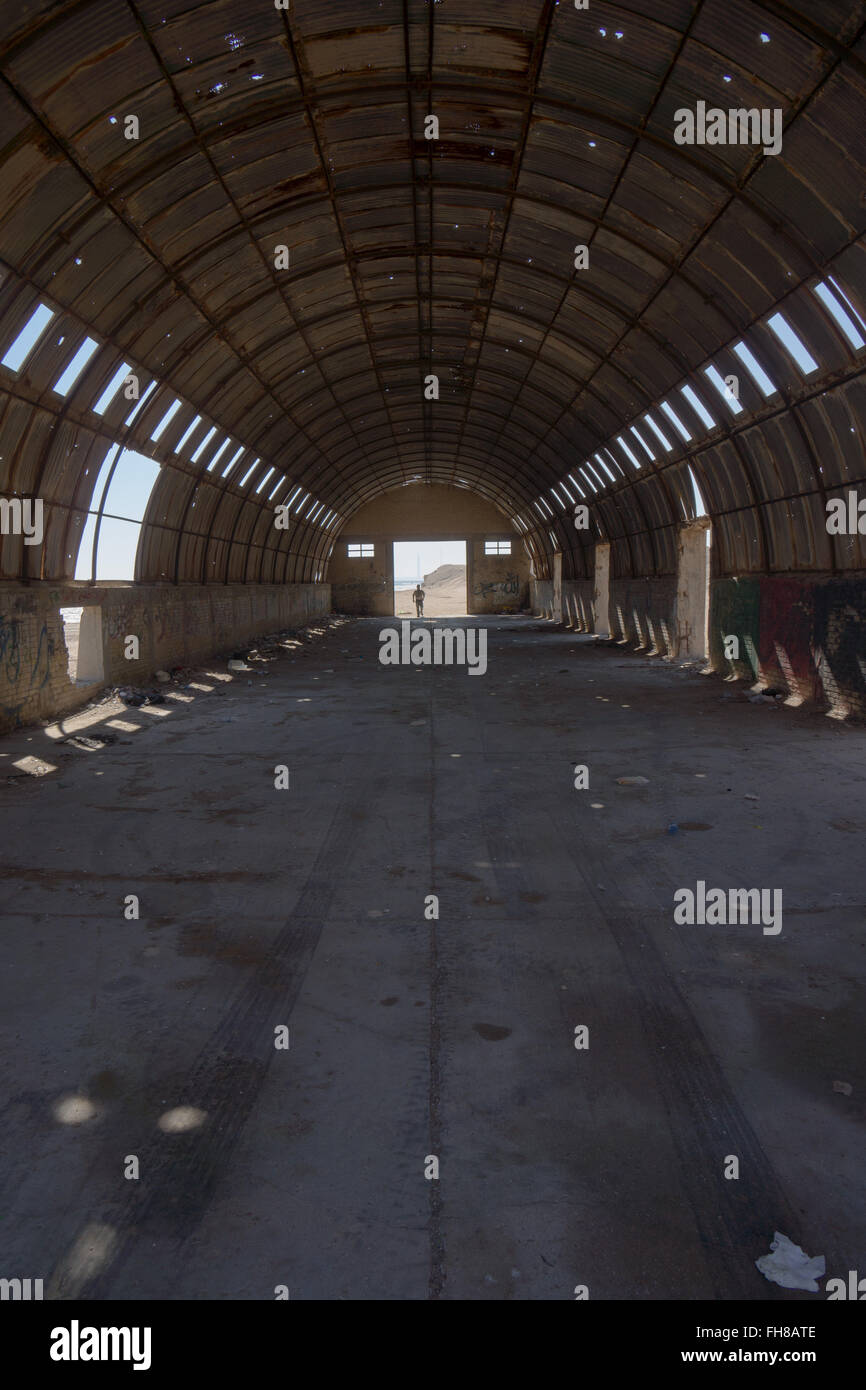 A destroyed hanger in Kuwait Stock Photo Alamy