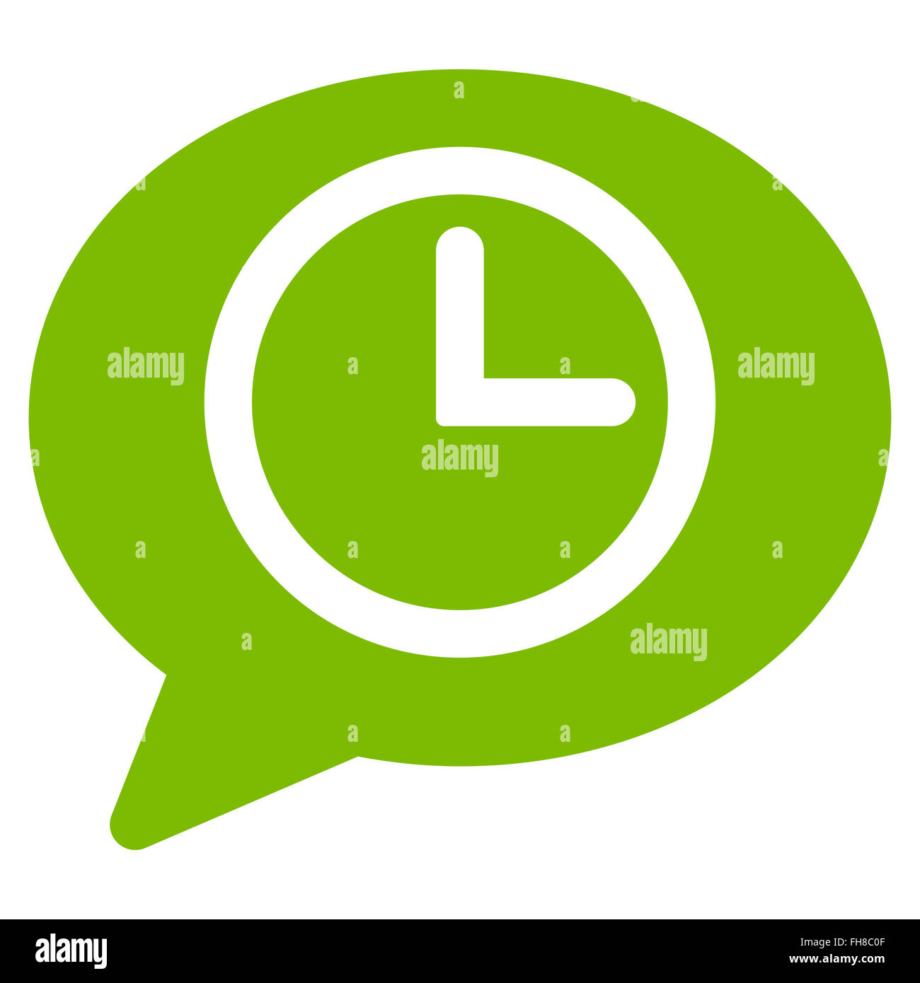 Message Time Flat Icon Stock Photo - Alamy