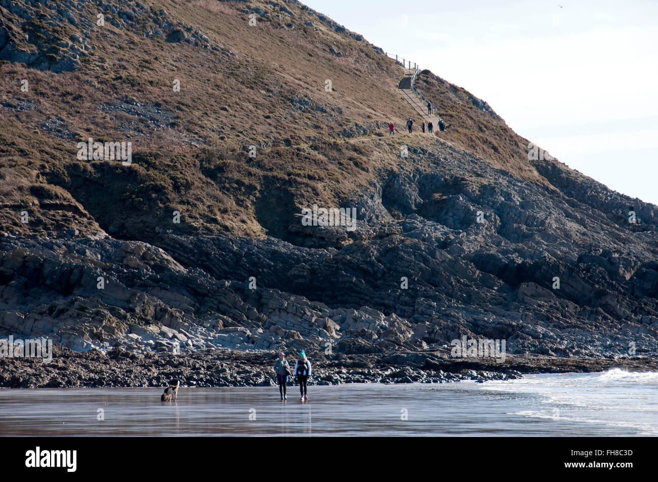 Gower peninsula uk 24th february hires stock photography and images
