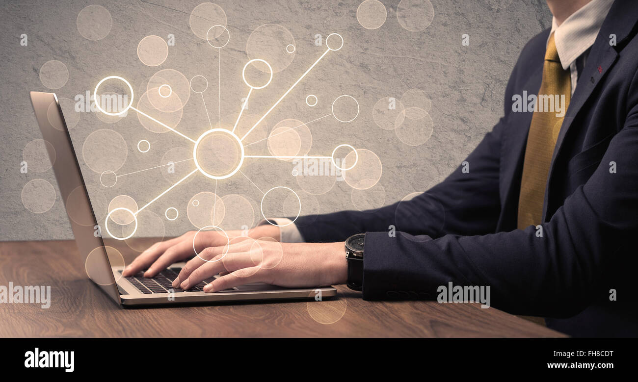 Science worker typing on laptop computer Stock Photo - Alamy