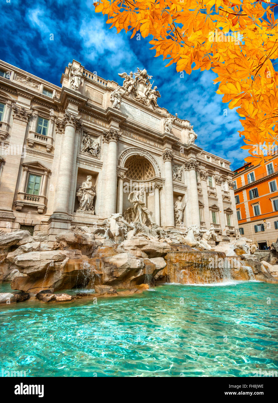 Rome, Trevi Fountain. Italy. Stock Photo