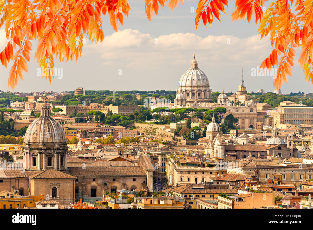 Rome, St. Peter and skyline view.Italy. Stock Photo