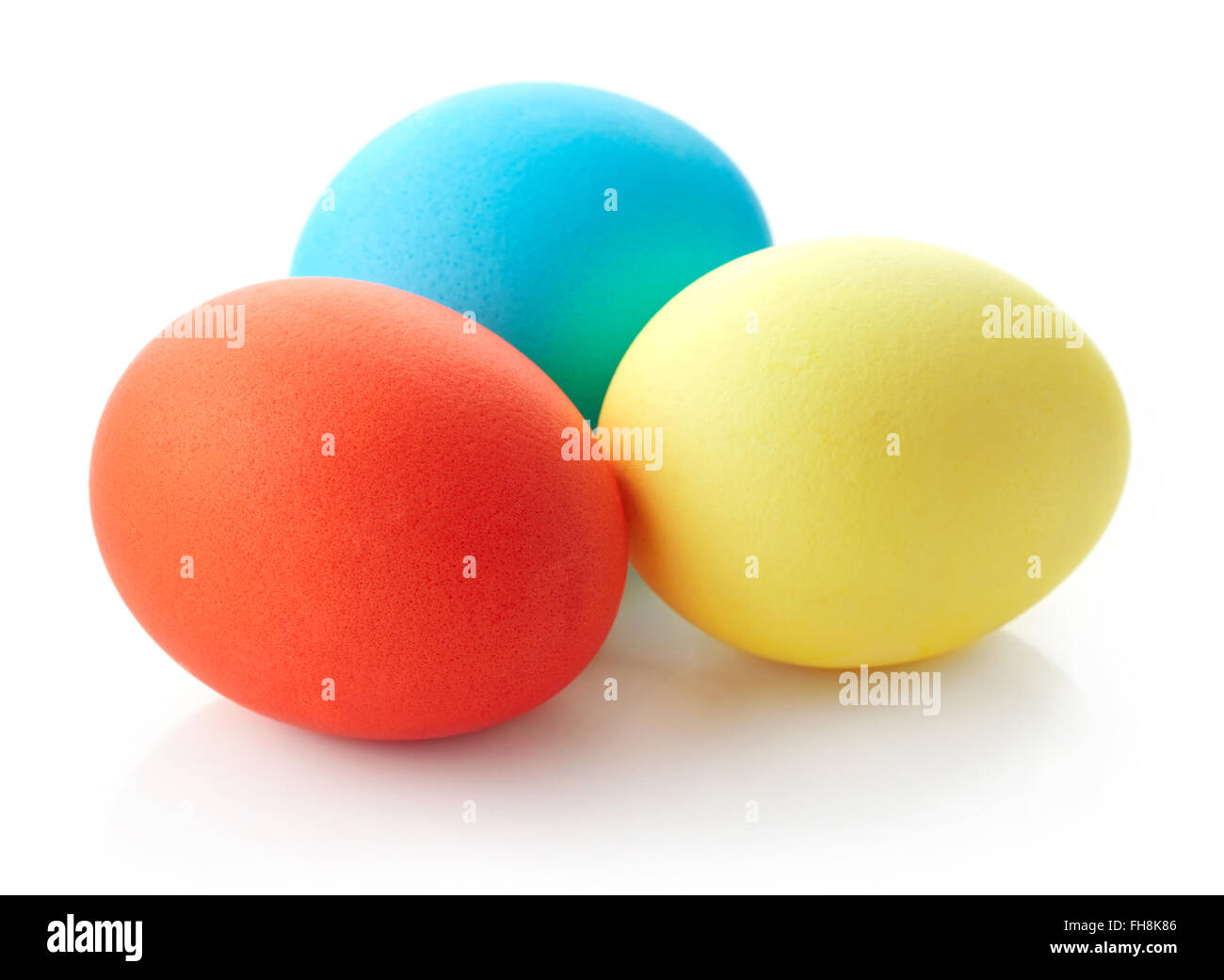 Colored easter eggs isolated on white background Stock Photo - Alamy