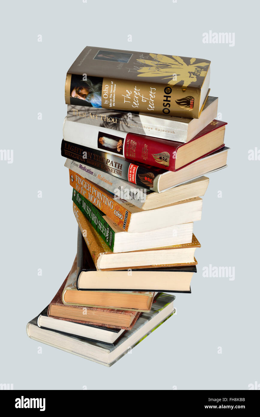 Pile of Osho books Stock Photo