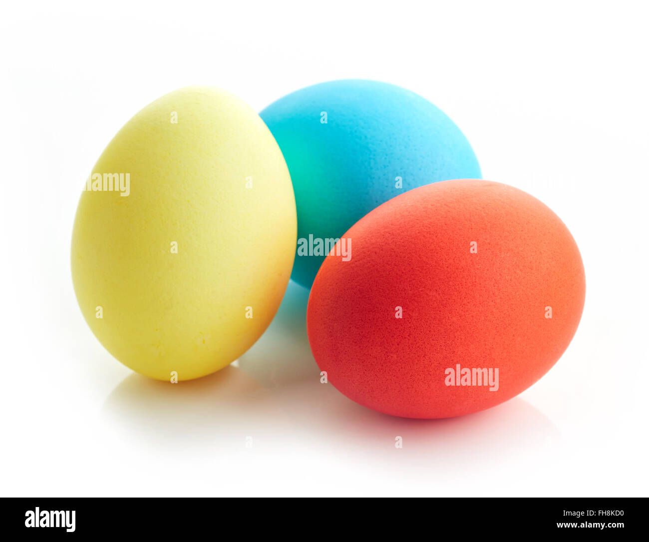 Colored easter eggs isolated on white background Stock Photo - Alamy