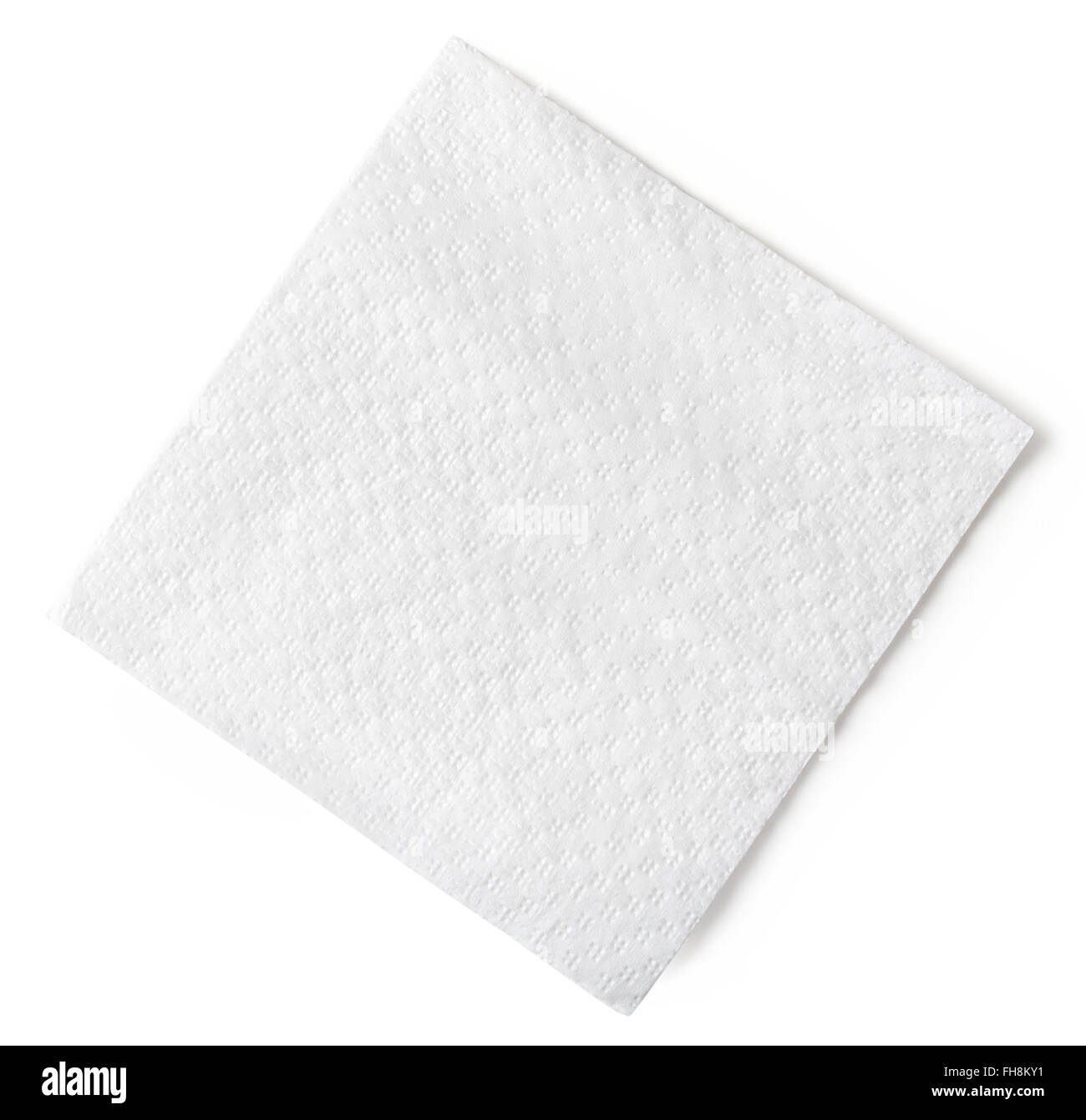 Paper napkin isolated on white background Stock Photo