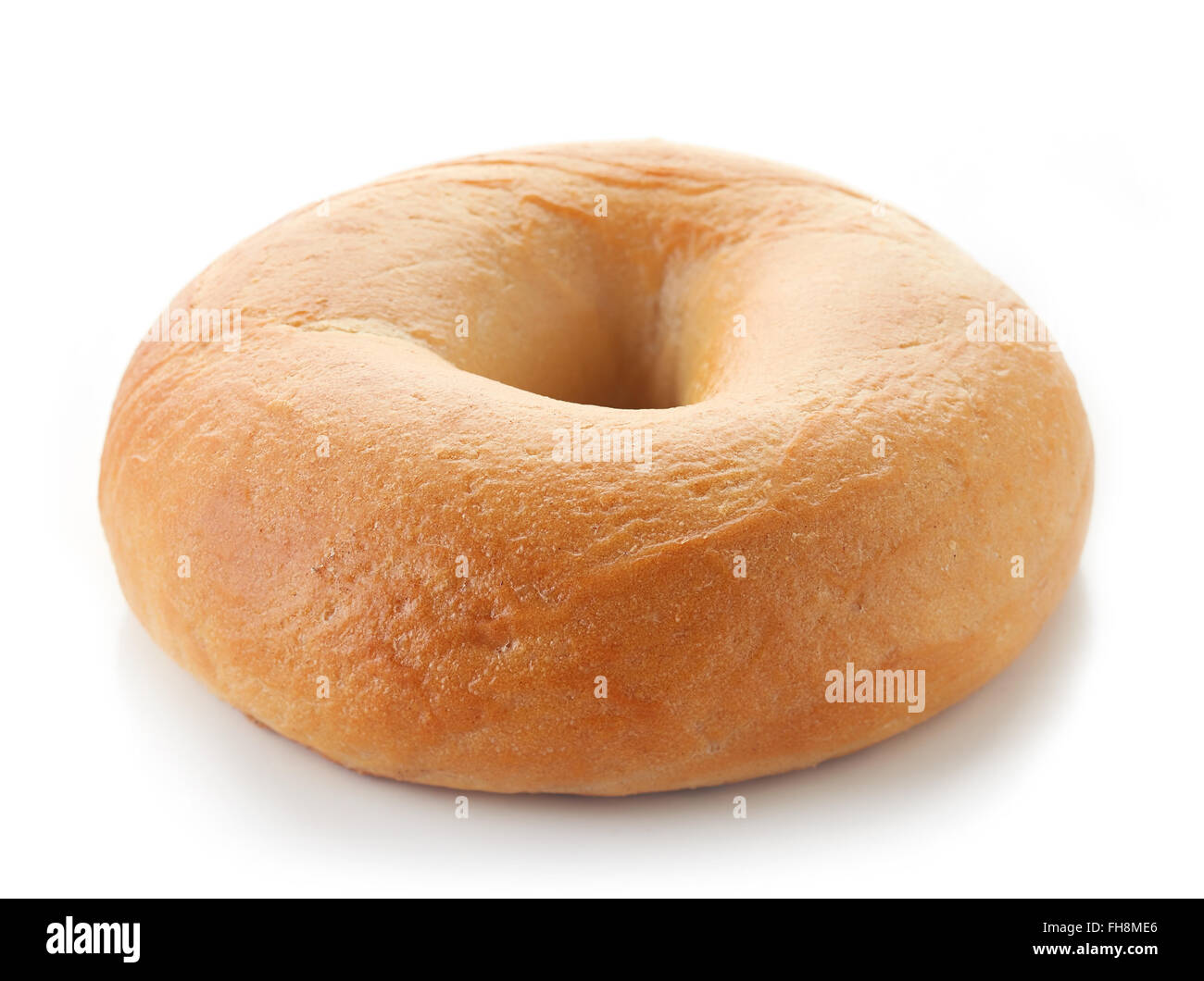 Fresh bagel isolated on white background Stock Photo