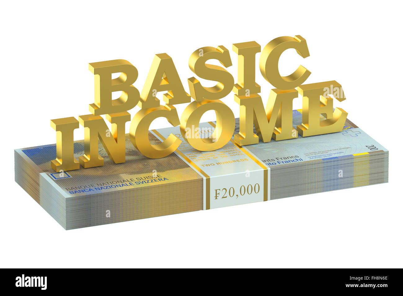 switzerland basic income concept Stock Photo