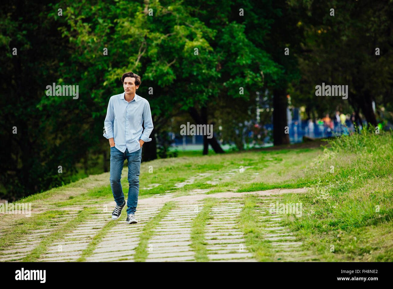 Teen walking alone in nature hi-res stock photography and images - Alamy