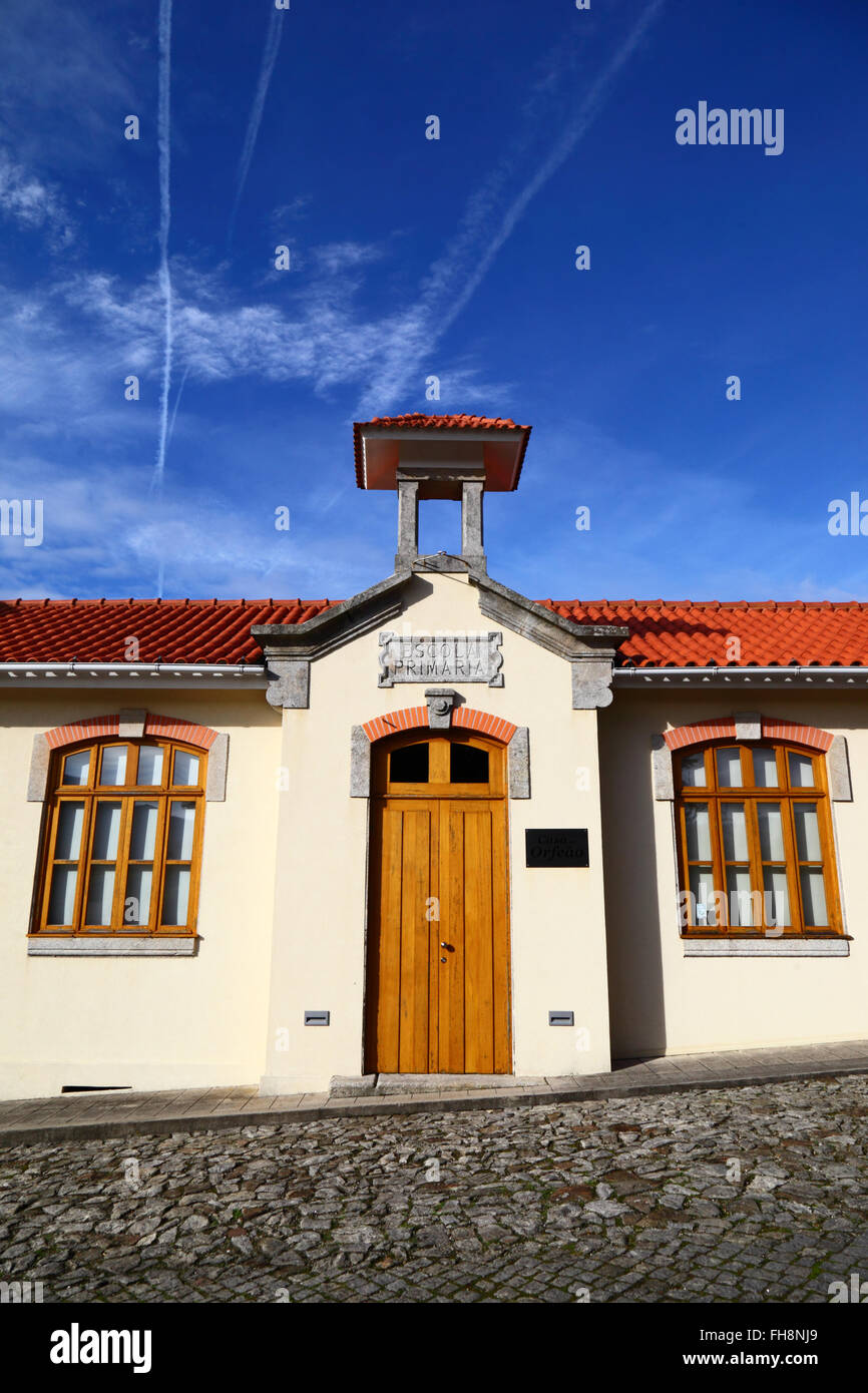 Primary school in Vila Praia de Ancora , Minho Province, northern Portugal Stock Photo