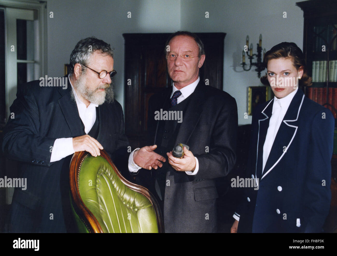 movie, 'Schlank bis in den Tod', DEU 1997, director: Peter Wekwerth, scene with: Wolfgang Heppsch, Jürgen Hentsch, Nina Kronjäger, Third-Party-Permissions-Neccessary Stock Photo
