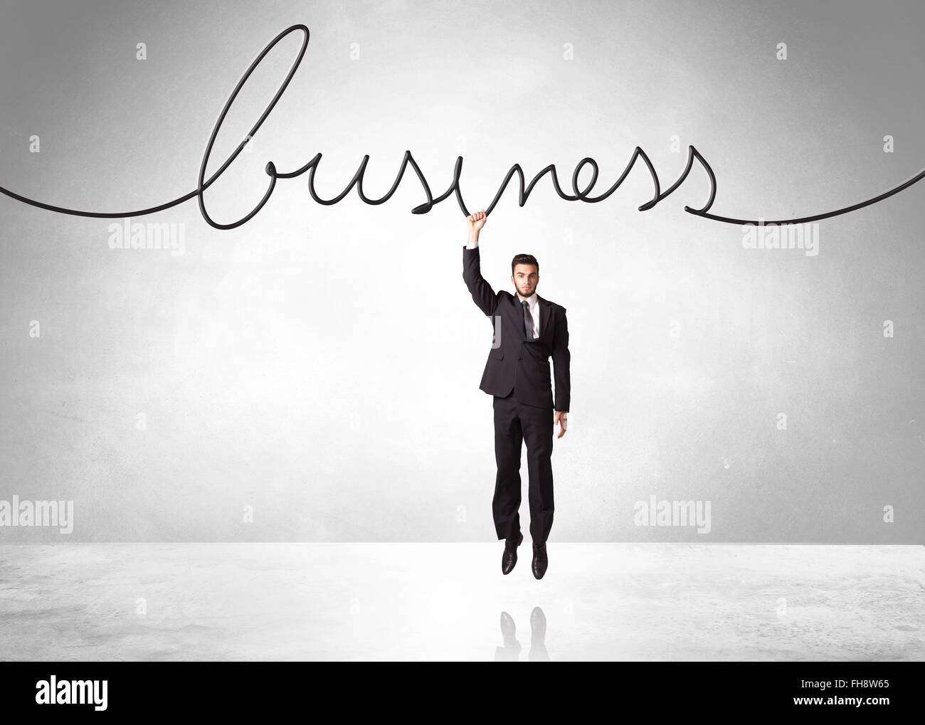 Hanging businessman Stock Photo