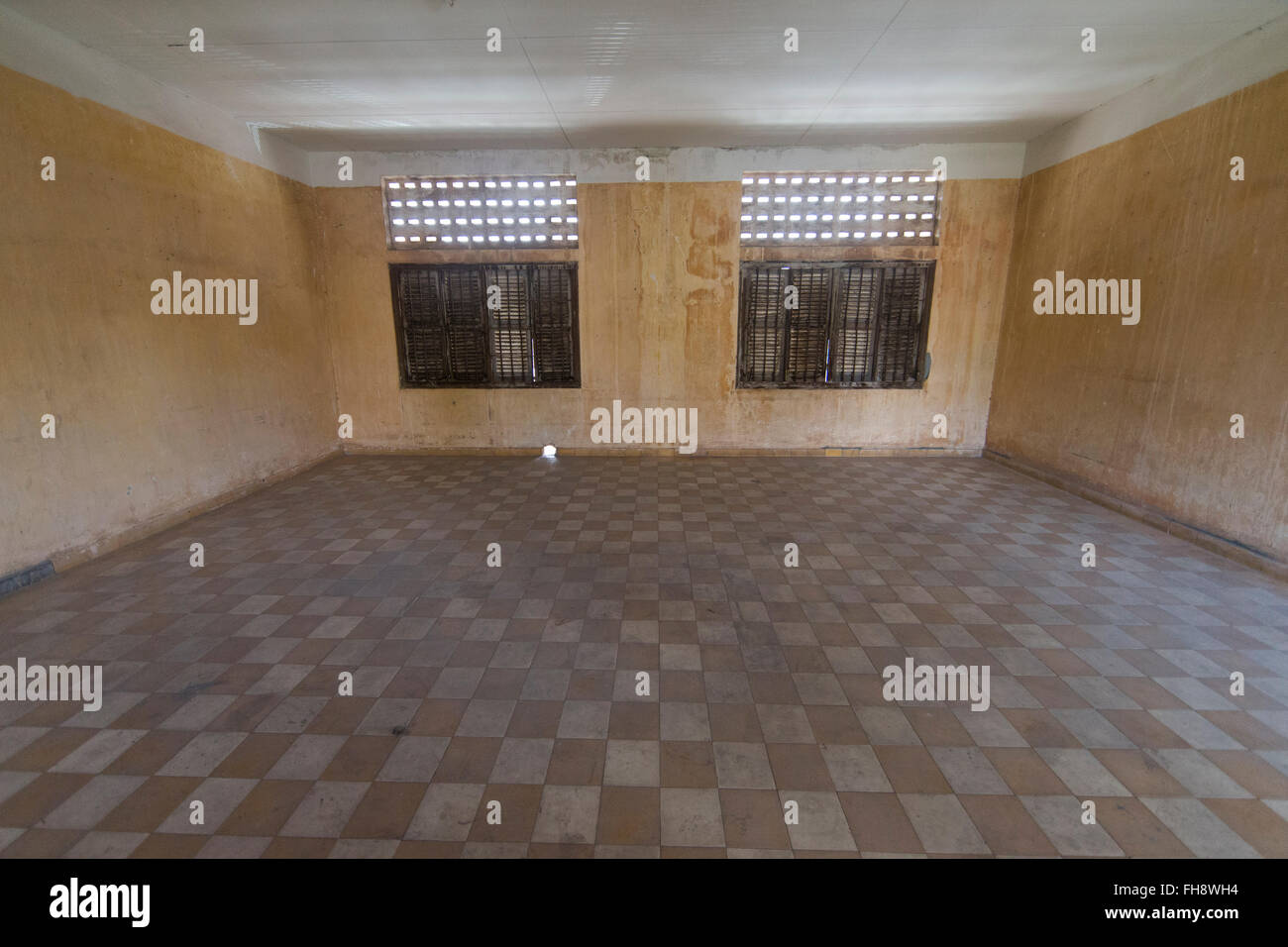 Former cell at Killing Fields memorial in Phnom Penh, Cambodia Stock Photo