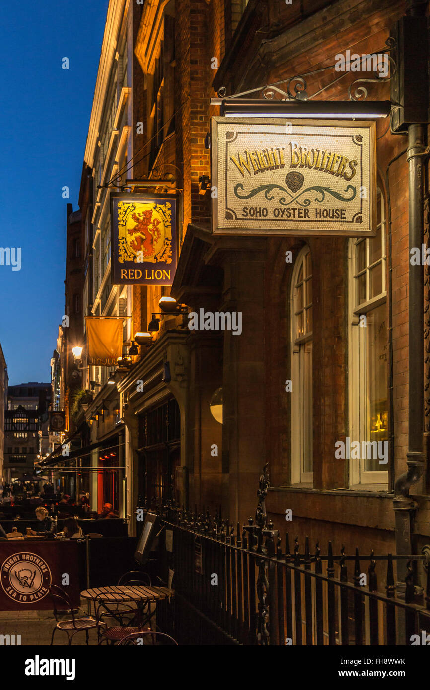 Soho Oyster House Stock Photo Alamy