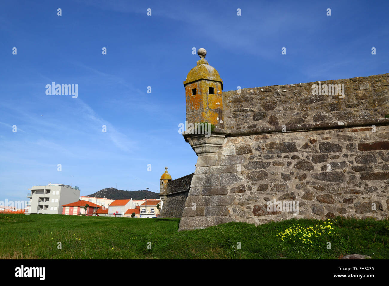 Forte da Lagerteira castle, Vila Praia de Ancora, Minho Province, northern Portugal Stock Photo