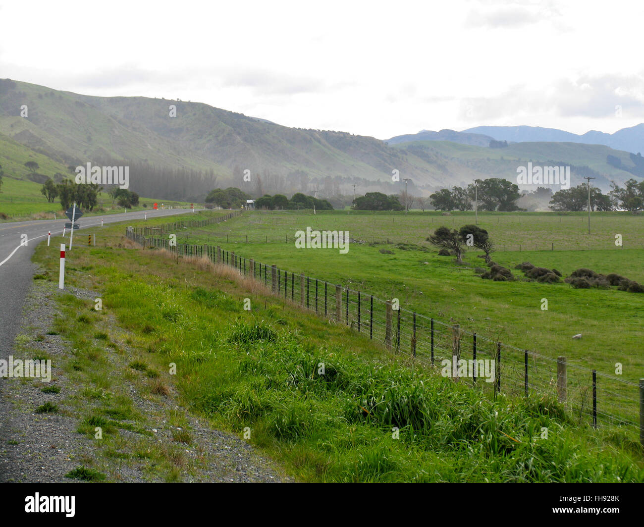 Grass verge beside road hi-res stock photography and images - Alamy
