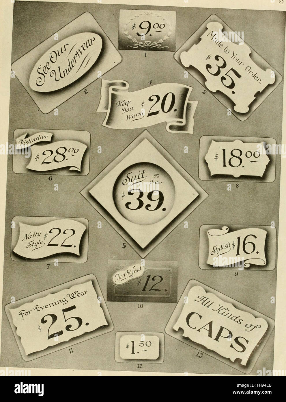 A 1910 guide on commercial alphabet construction using brush or pen ...