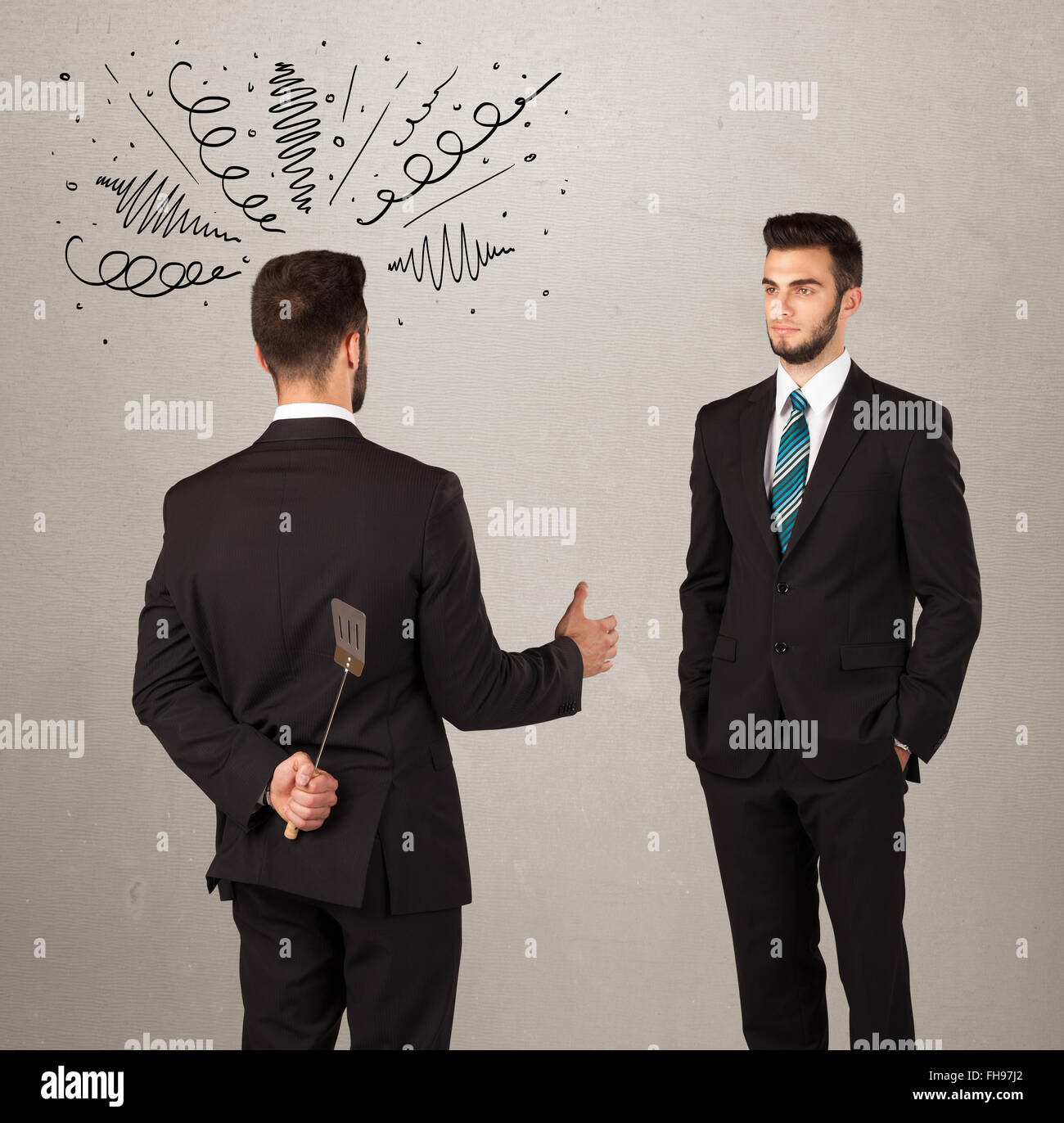 Angry business handshake concept Stock Photo - Alamy