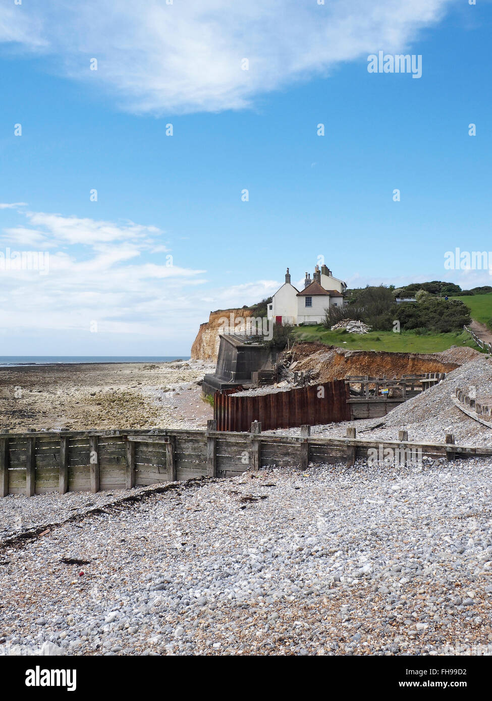 Cuckmere Haven Coast Guard Cottages On The Sussex Coast Under