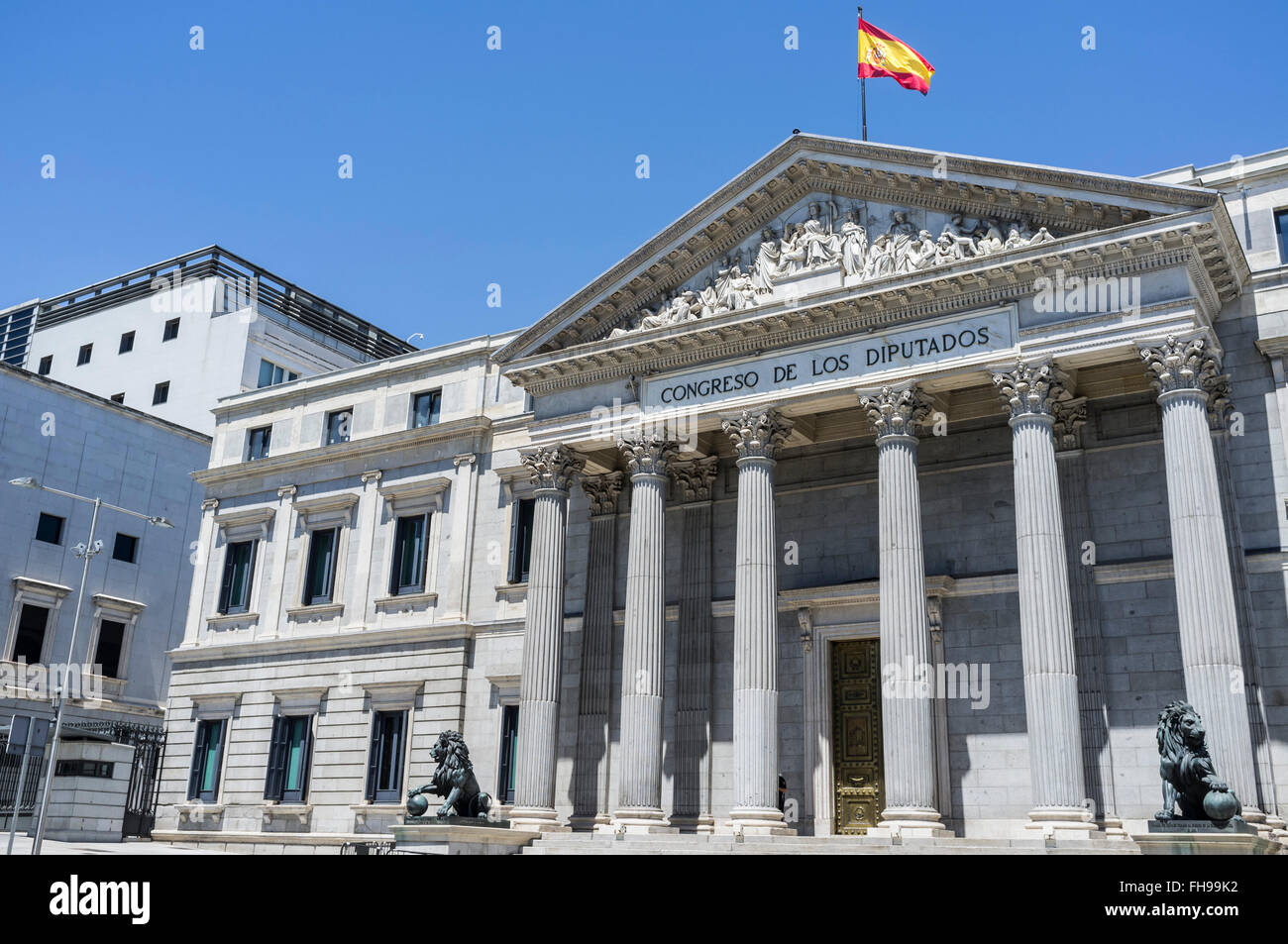 Madrid congreso de los hires stock