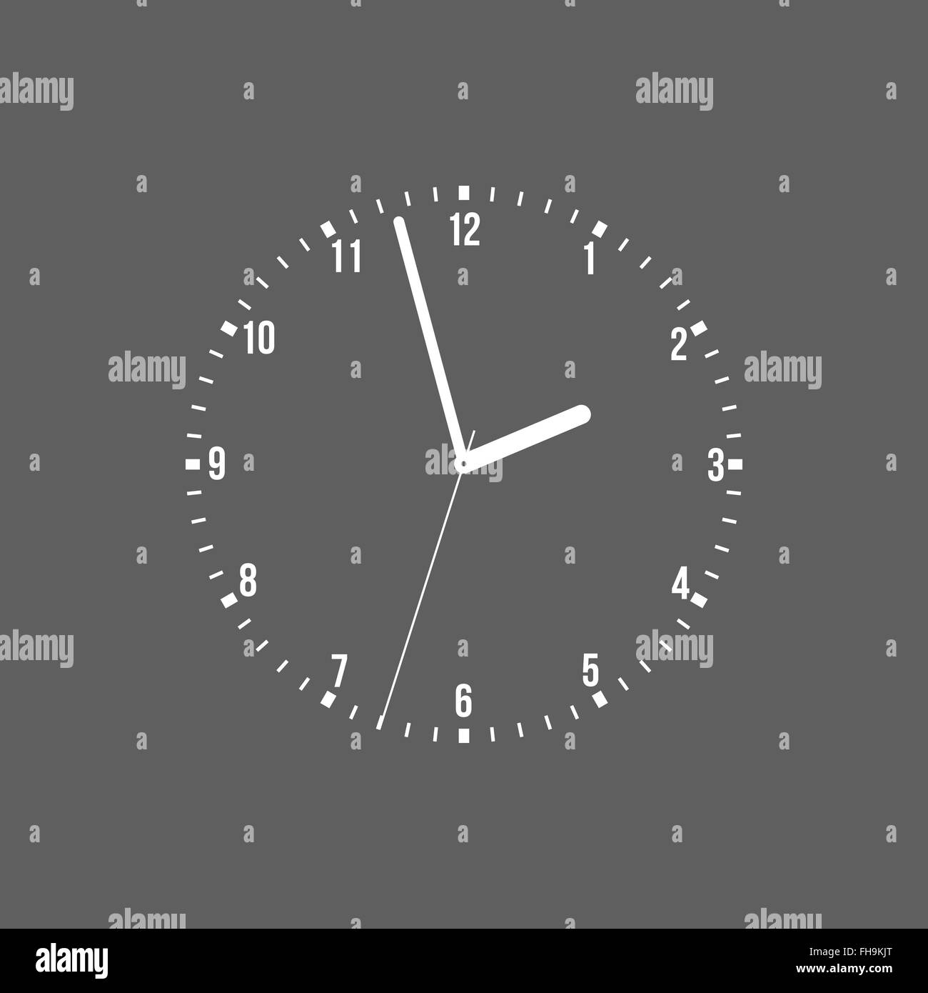 Vector clock illustration on a black background Stock Vector Image ...