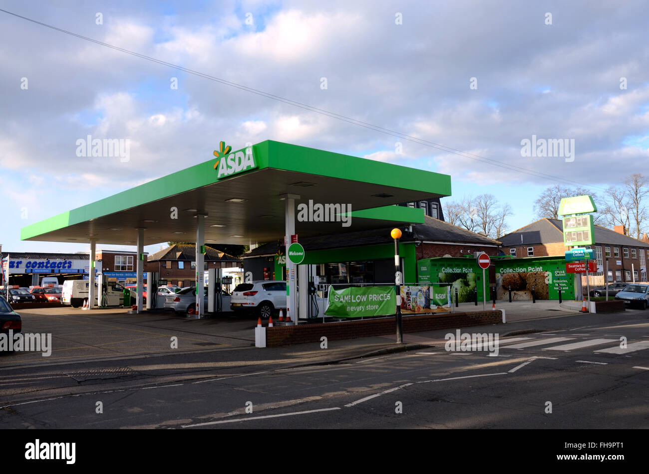 An Asda Petrol Station on School Road, Tilehurst, Reading. Customers