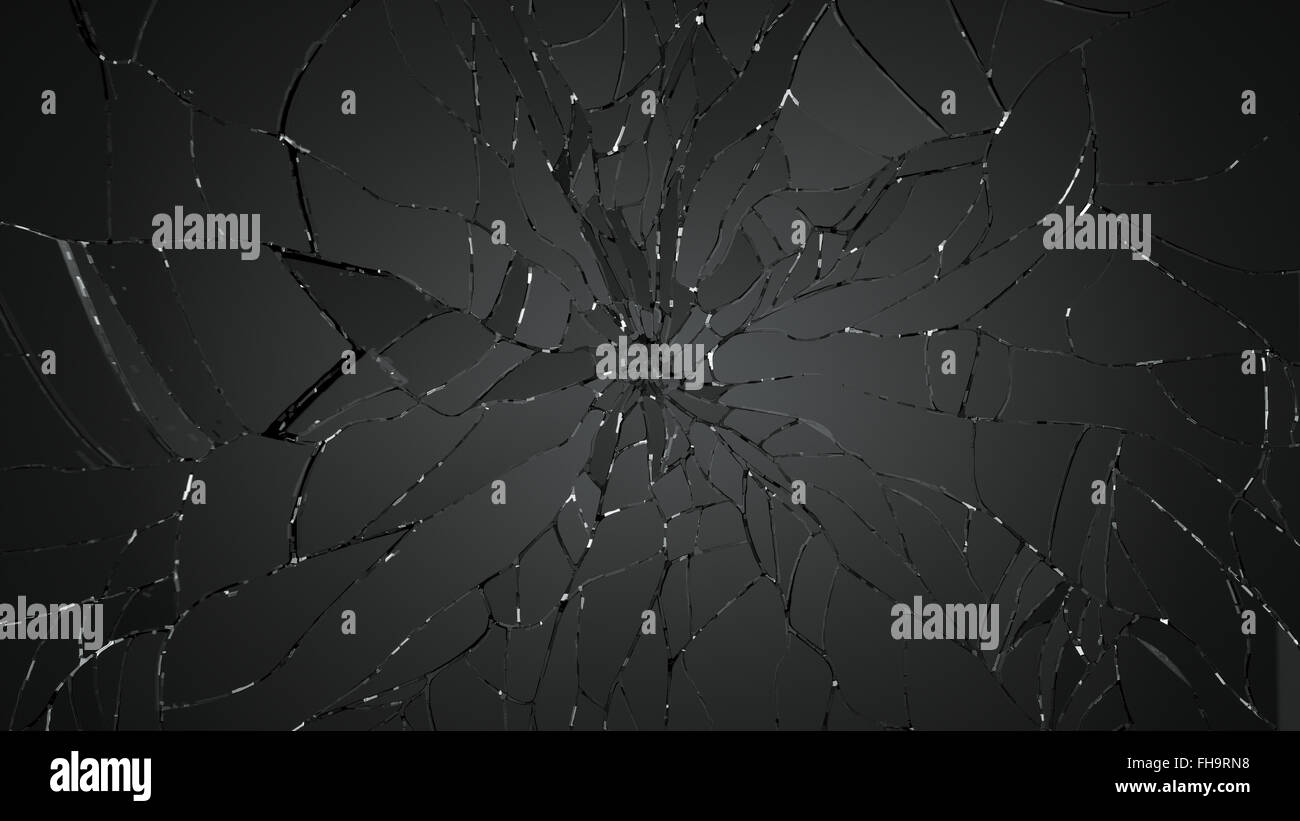 Destructed broken glass on black hi-res stock photography and images ...