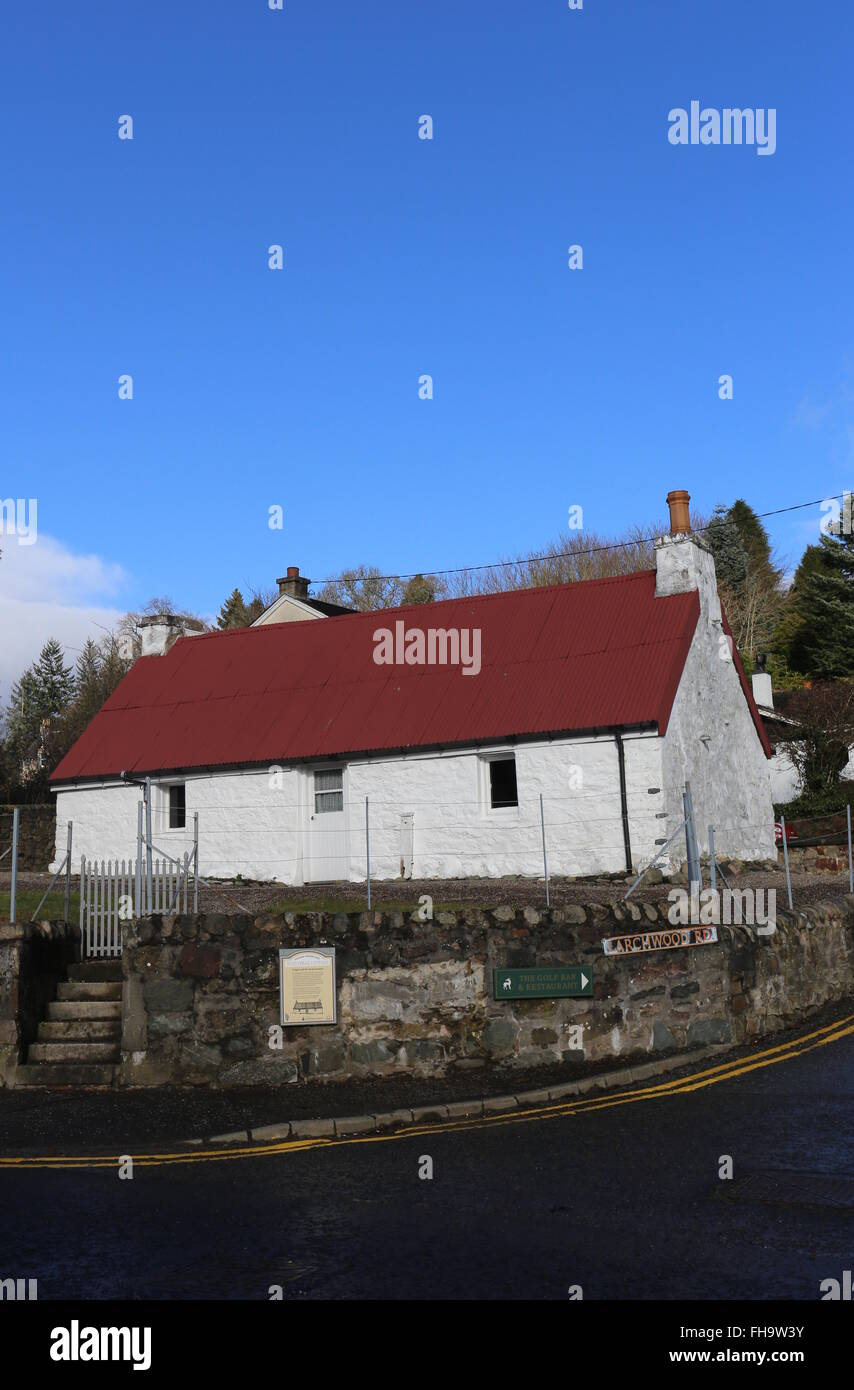 Historic Sunnybrae Cottage under restoration Pitlochry Scotland